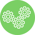Illustration of interlocking gears